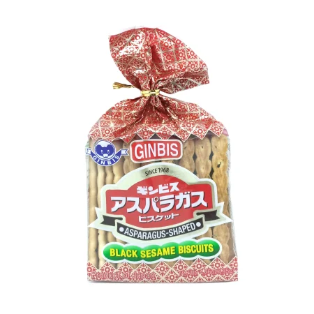 Ginbis Asparagus-Shaped Biscuits with Black Sesame 135g
